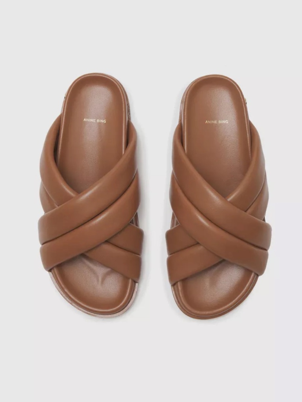 Anine Bing Lizzie Leather Sandals Slides